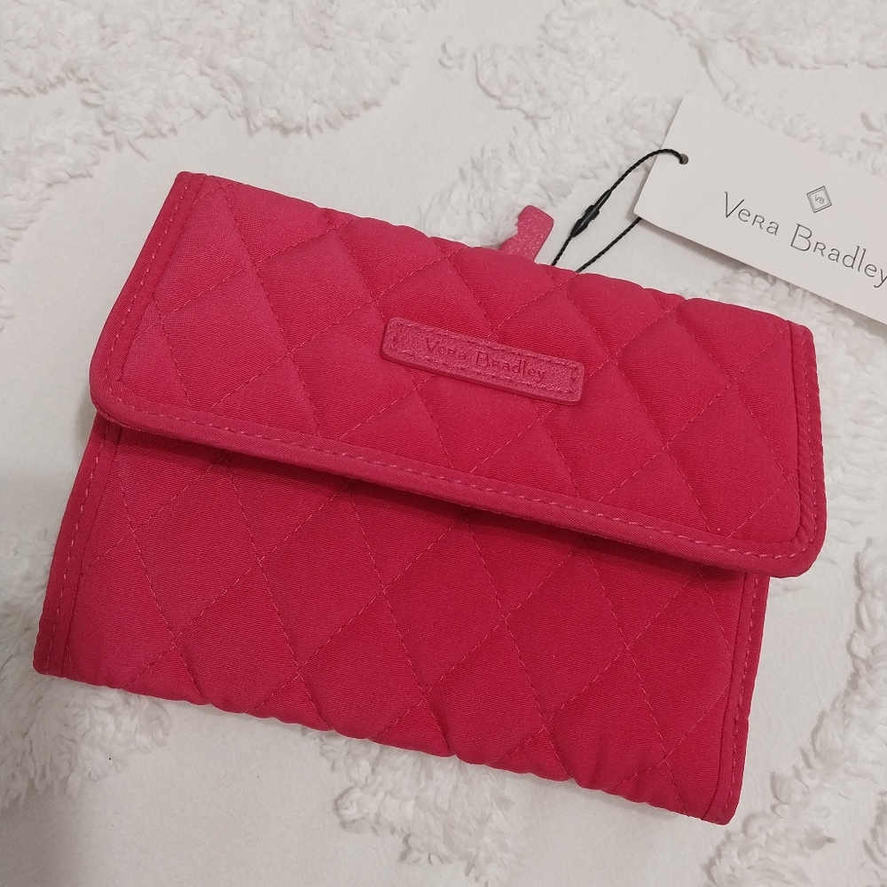 Vera Bradley Euro wallet,hot pink/fuchsia,never used new with tag